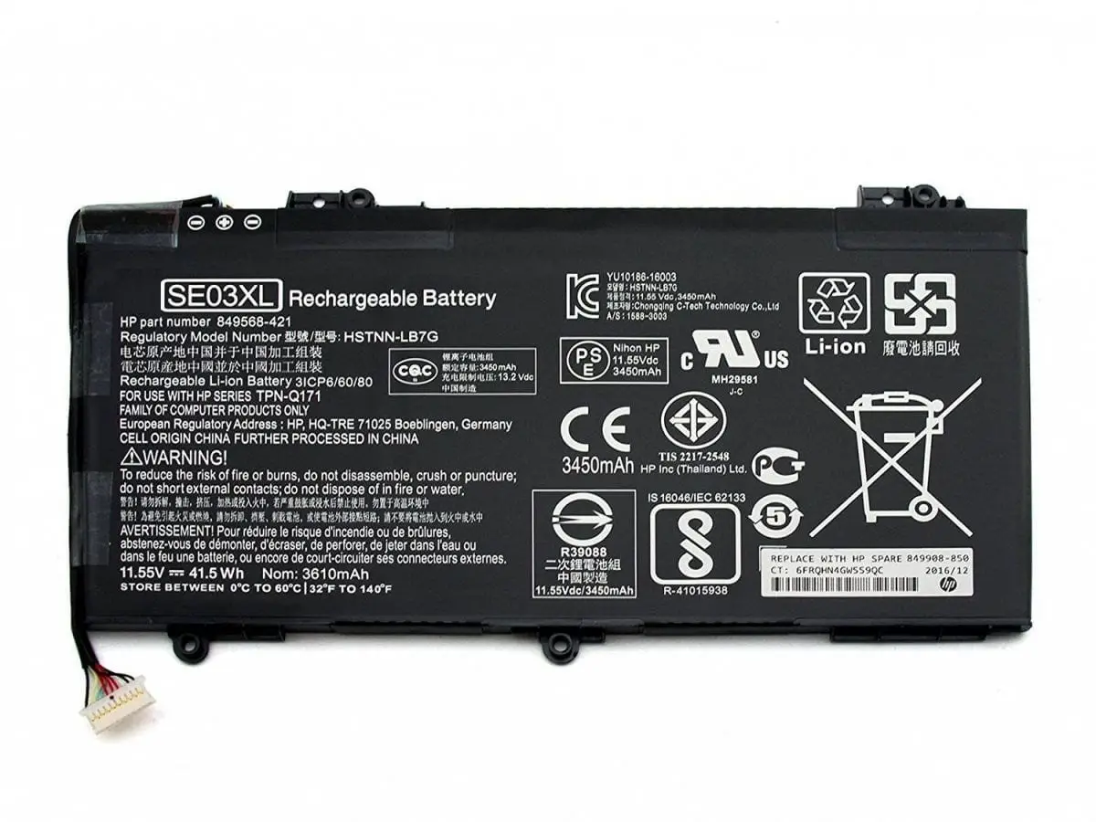 Hp SE03 SE03XL HSTNN-LB7G HSTNN-UB6Z Notebook Bataryası Hp SE03 SE03XL HSTNN-LB7G HSTNN-UB6Z Notebook Bataryası