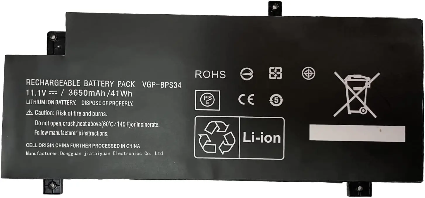 Sony Vaio BPS34 SYBPS34LH Notebook Bataryası Sony Vaio BPS34 SYBPS34LH Notebook Bataryası
